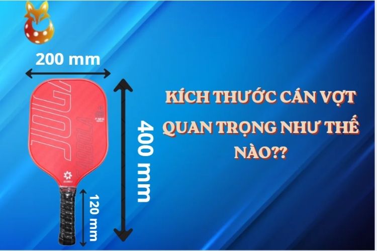 kích thước cán vợt pickleball