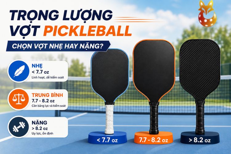 trọng lượng vợt pickleball